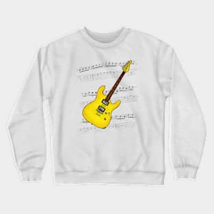 Guitar Tab Electric Guitarist Music Notation Musician (Yellow) Crewneck Sweatshirt